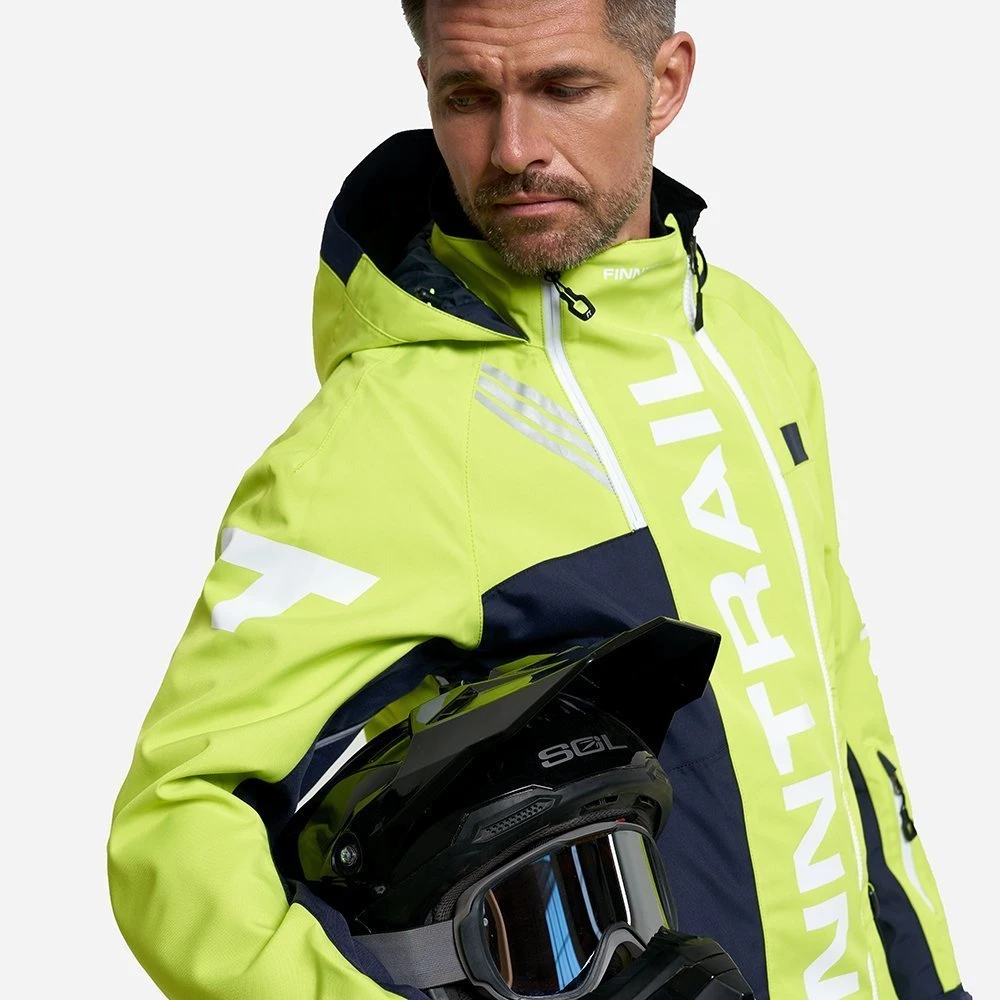 BACKCOUNTRY DarkGreyLime 3901 Snowmobile overall | FINNTRAIL