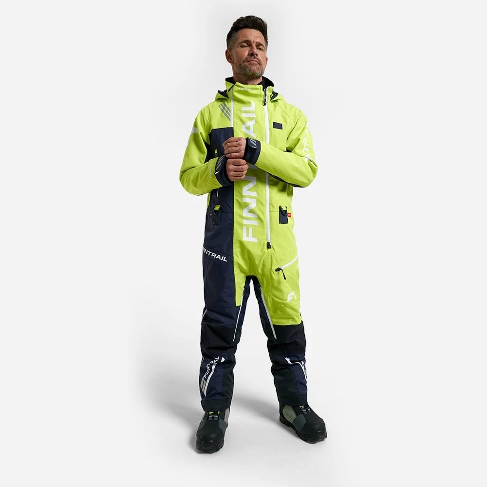 BACKCOUNTRY DarkGreyLime 3901 Snowmobile overall | Finntrail