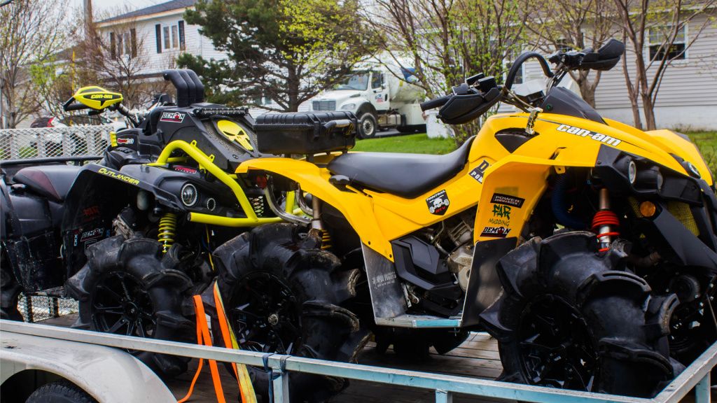 atvs on trailer