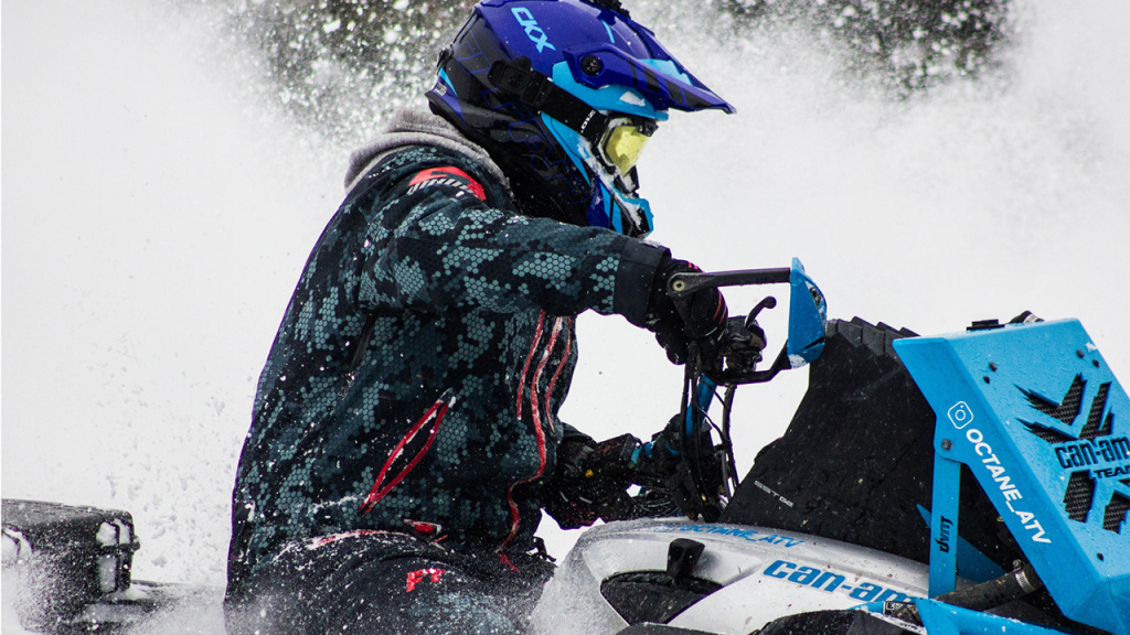 snow riding atv