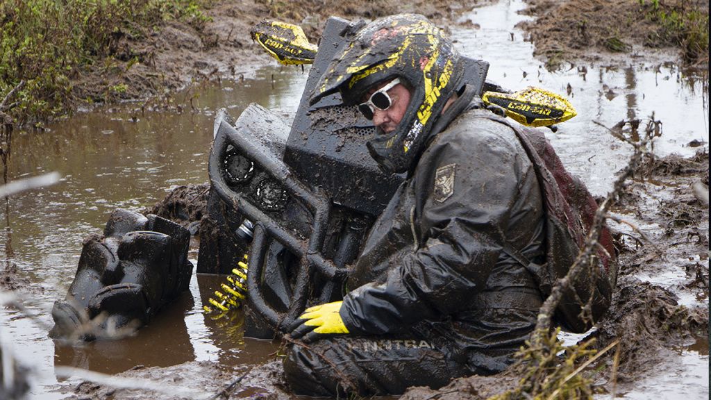 atv stuck in mud