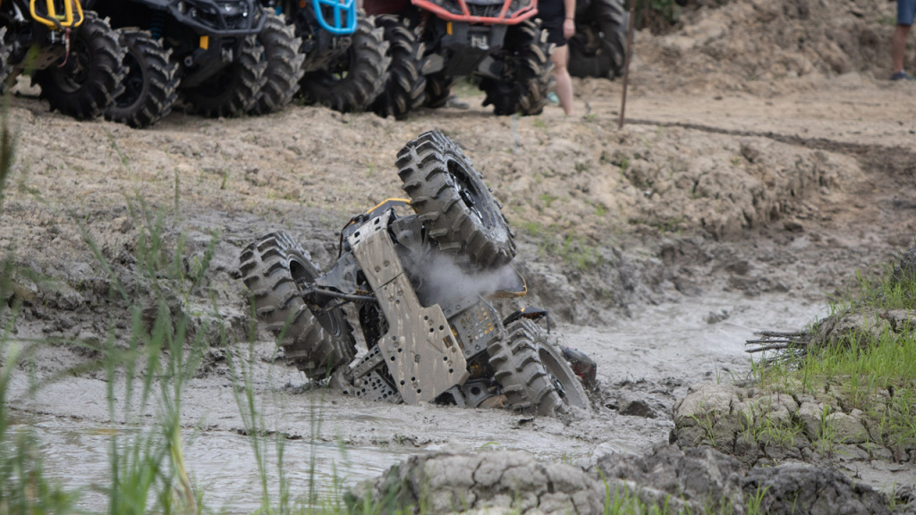 atv roll over in mud