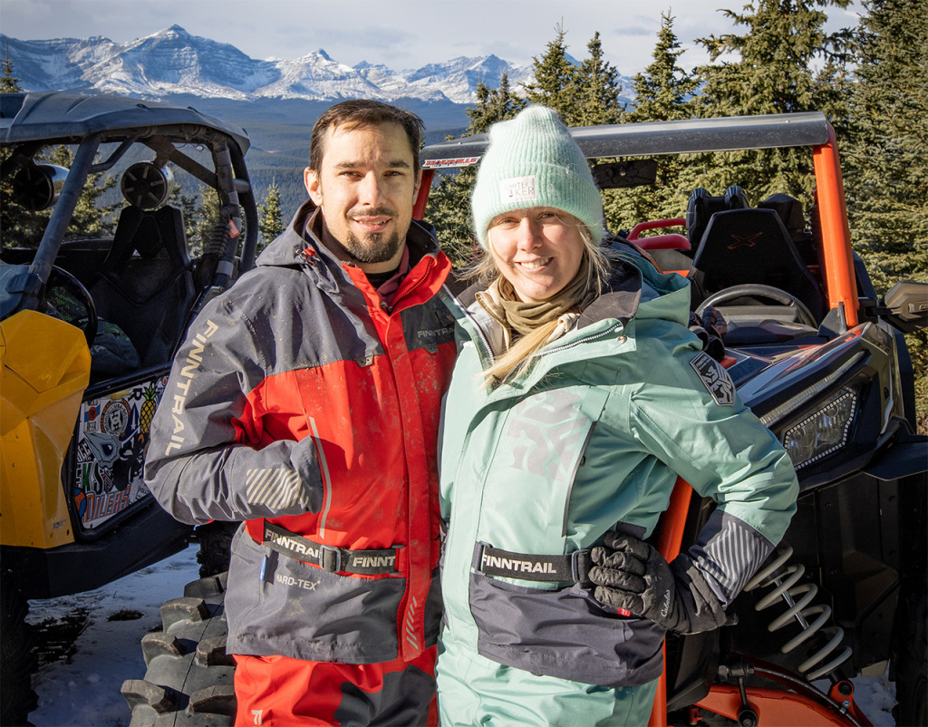 people in winter utv riding gear