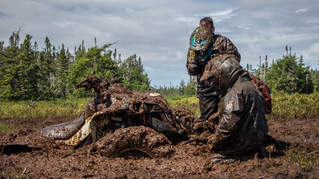 atv stuck in mud