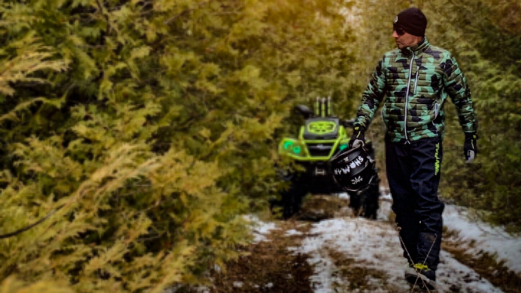 atv riding in winter