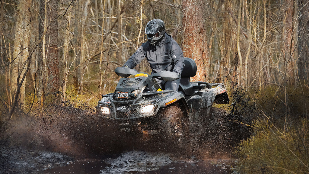 mud riding on atv