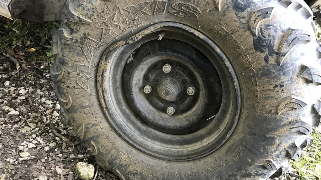 bent atv wheel rim