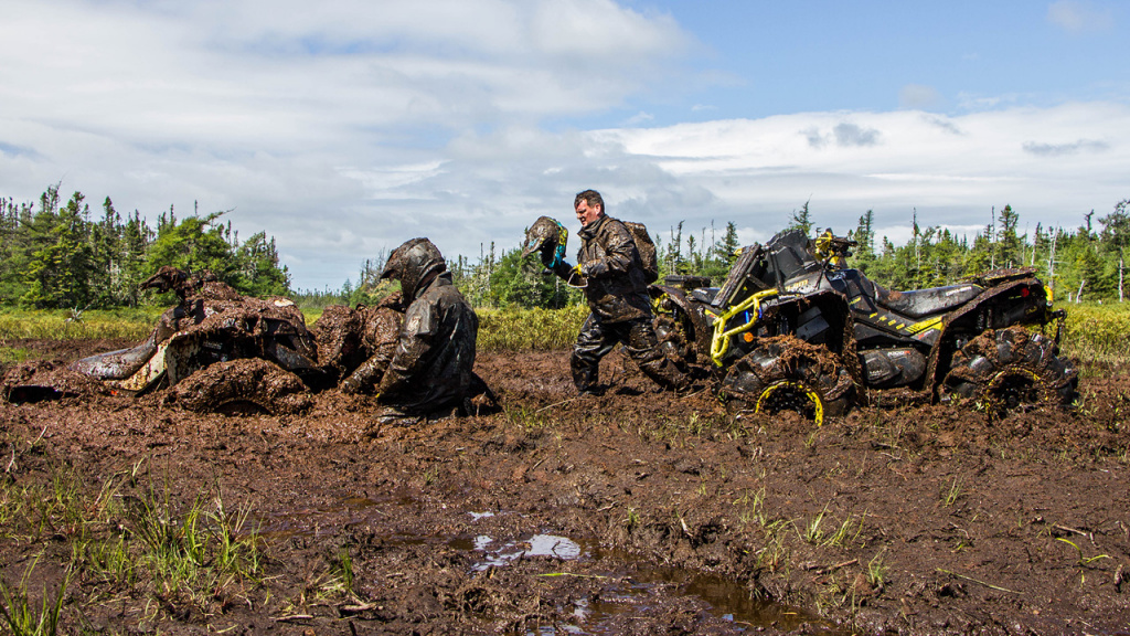 atvs stuck in mud