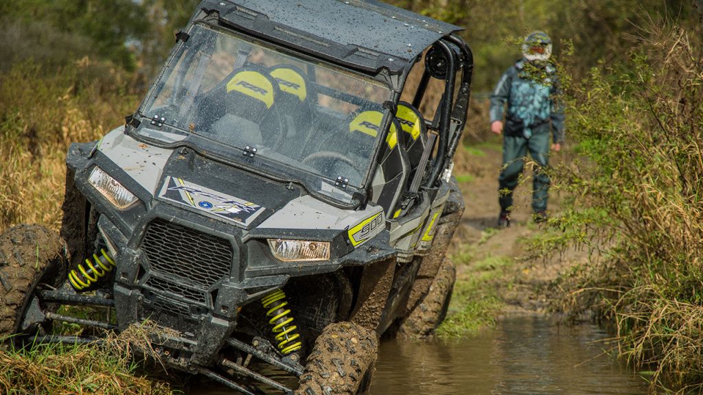 utv riding in water