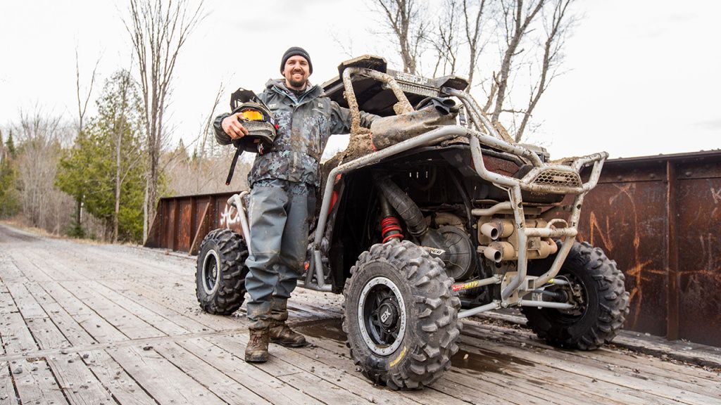 rider with utv