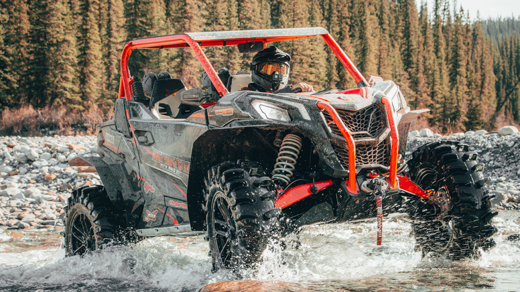 utv riding in water