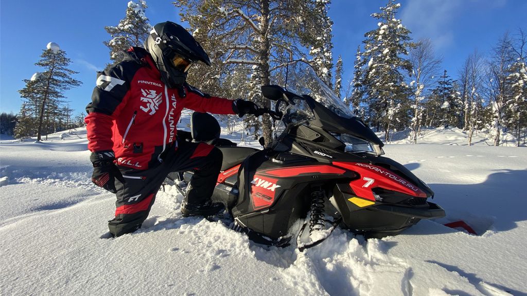 used snowmobile riding