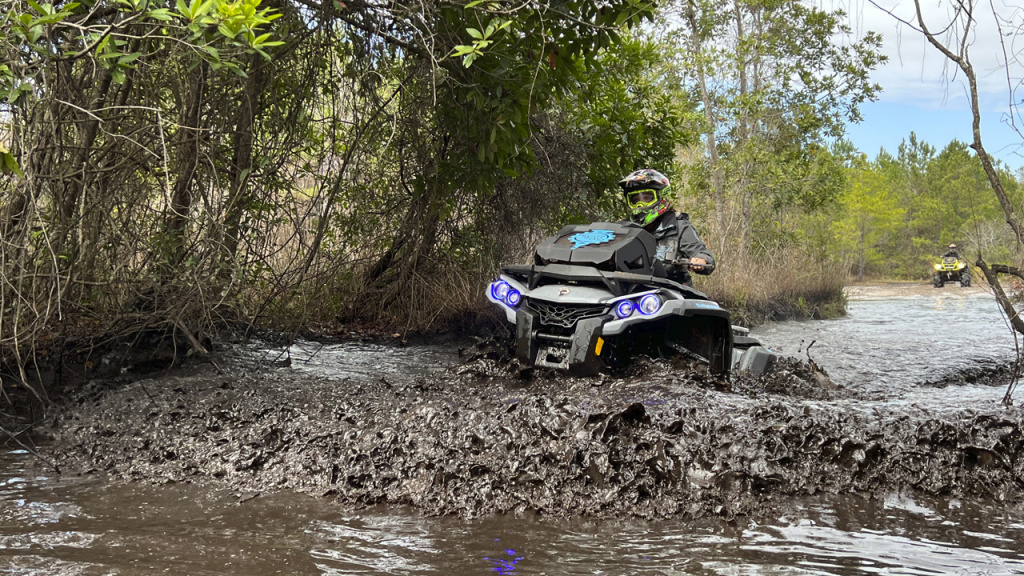 atv in deep water