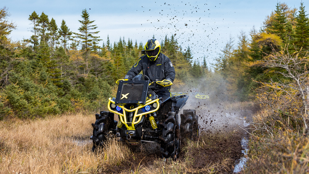 atv riding in muskeg