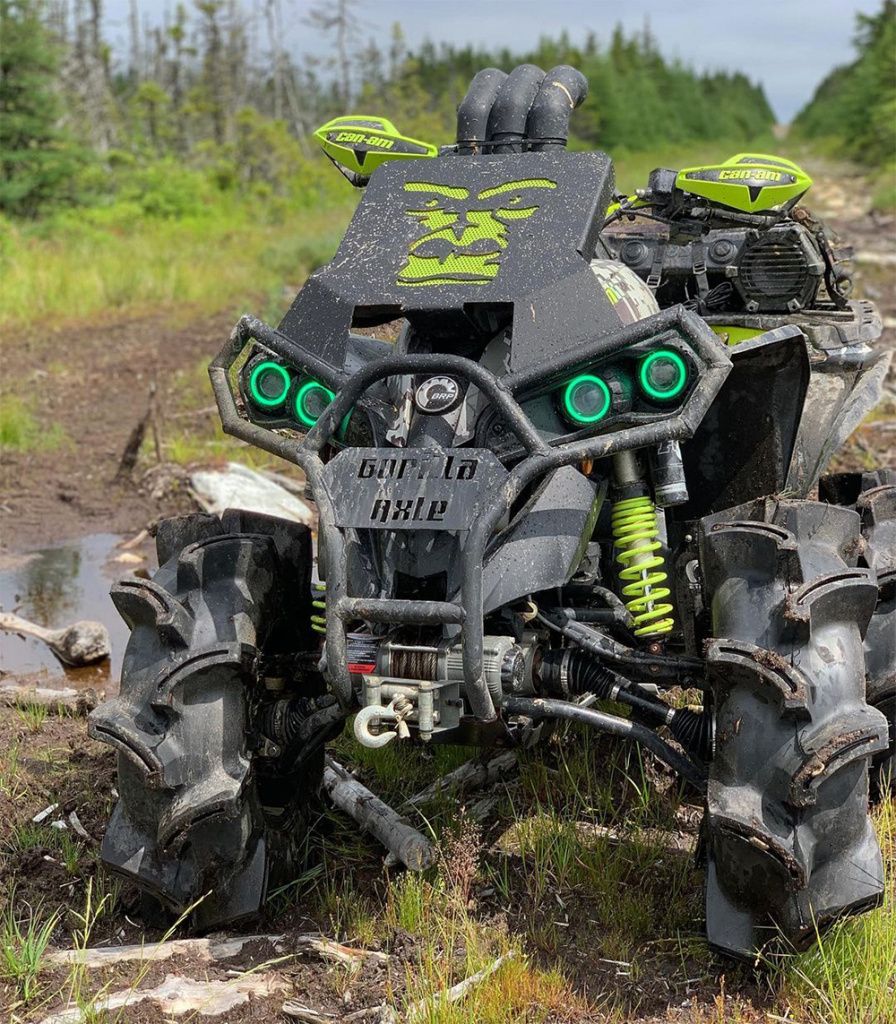 atv on the grass