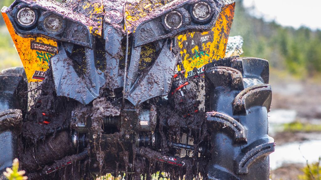 atv in mud