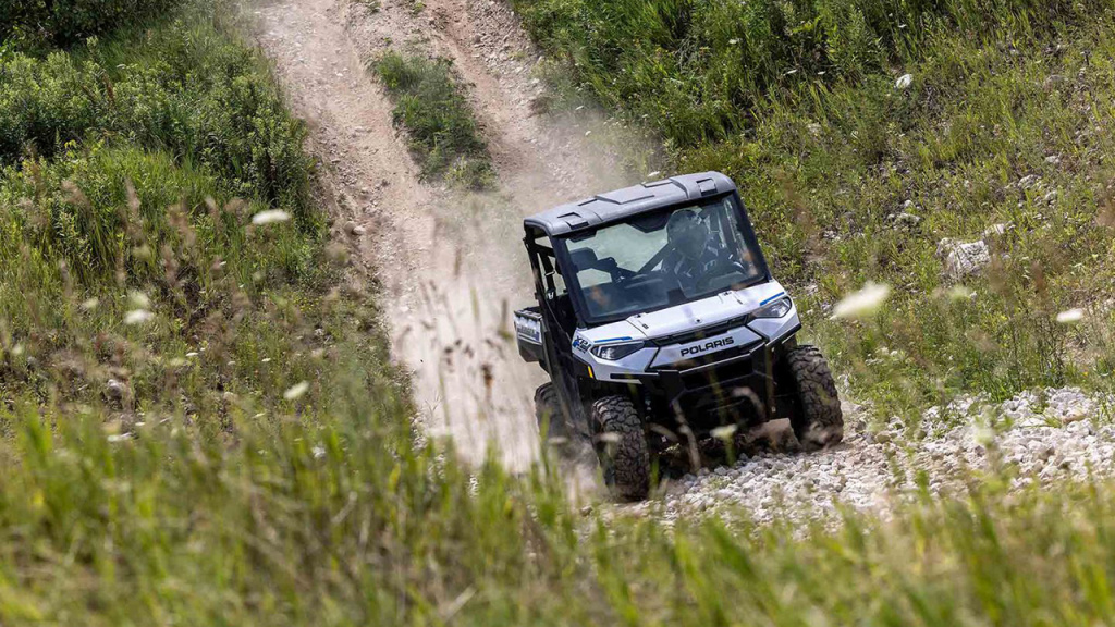 electirc polaris ranger xp kinetic 2023 rides off-road