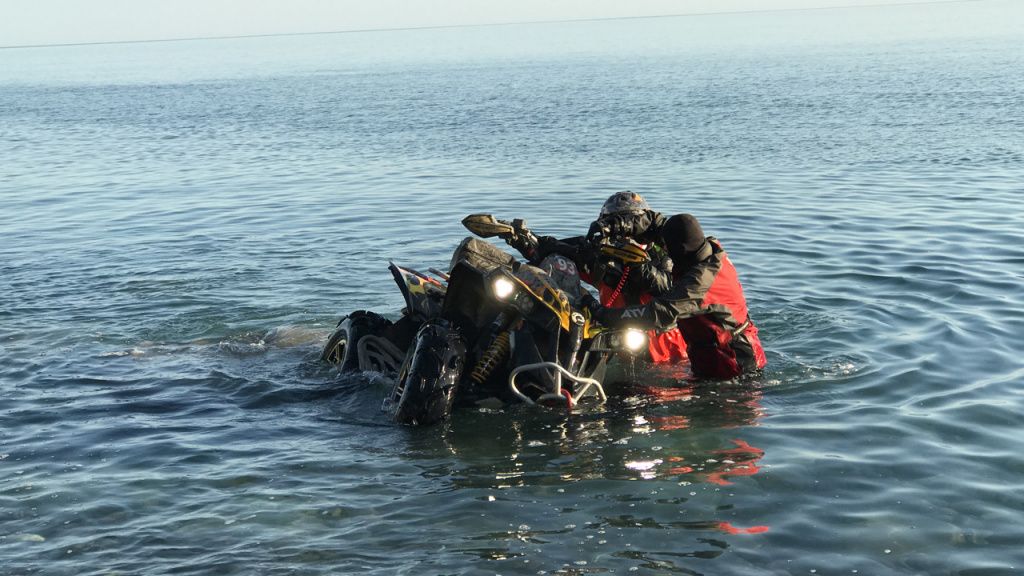 atv drown in water