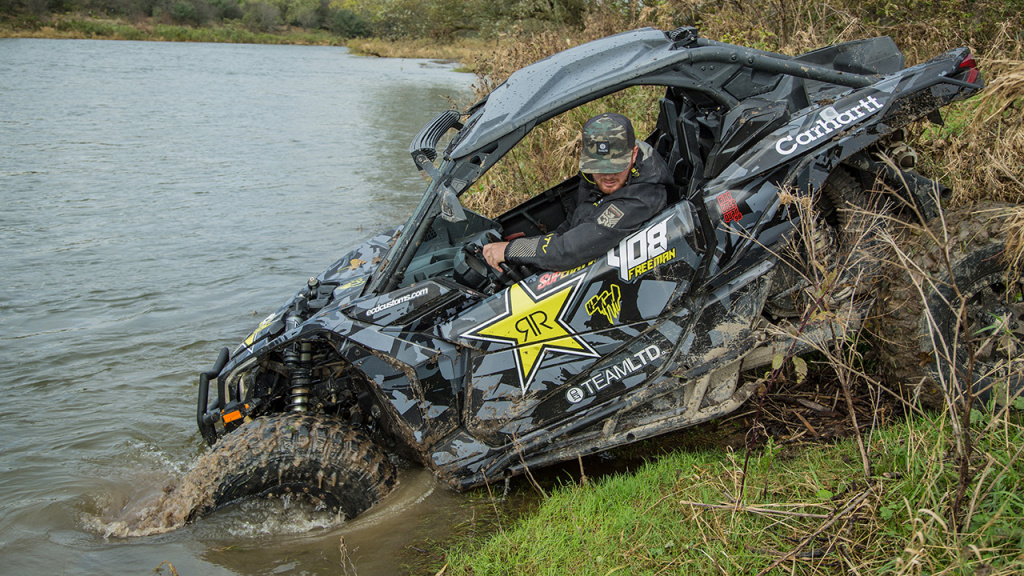 utv riding in water