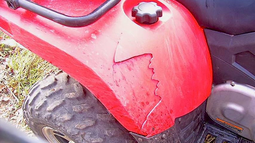 cracked plastic on atv