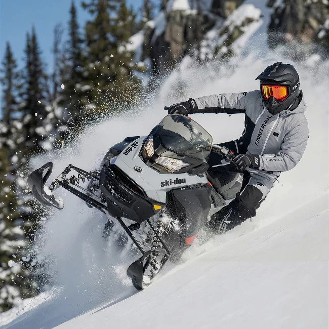 Snowmobile riding