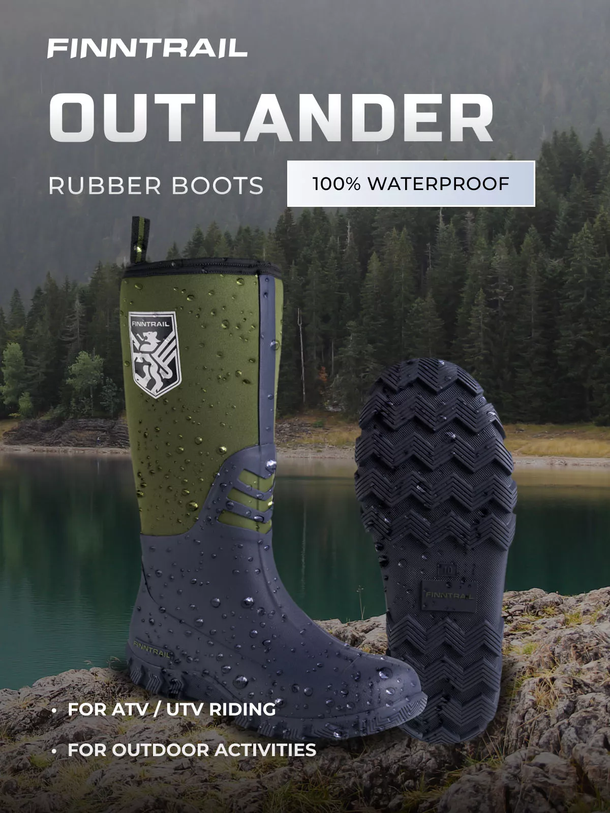 OUTLANDER Khaki 7514 Rubber boots Finntrail Online Shop