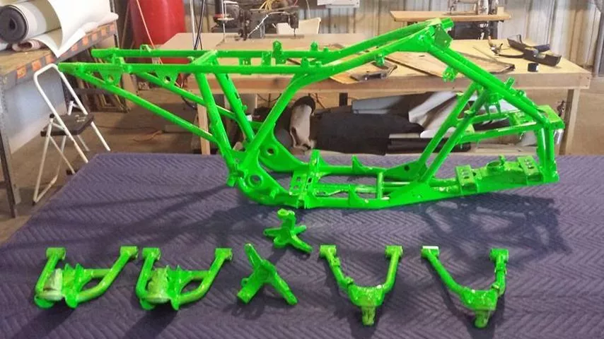 paint atv frame