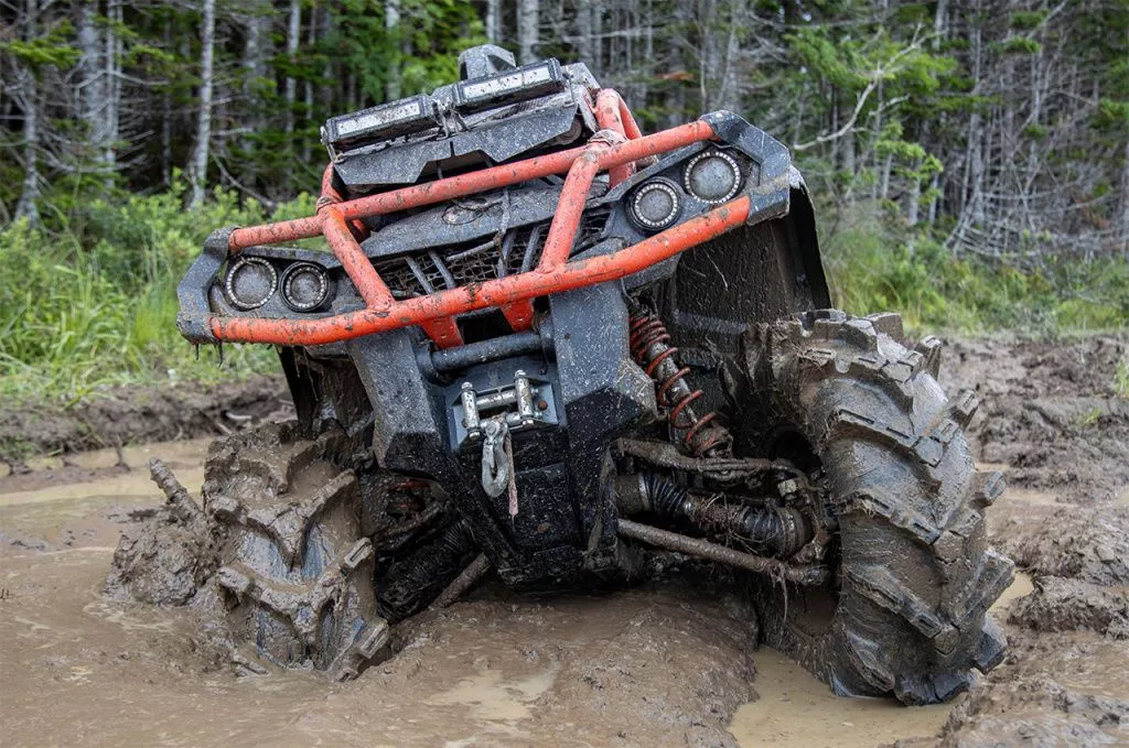 atv stuck in mud
