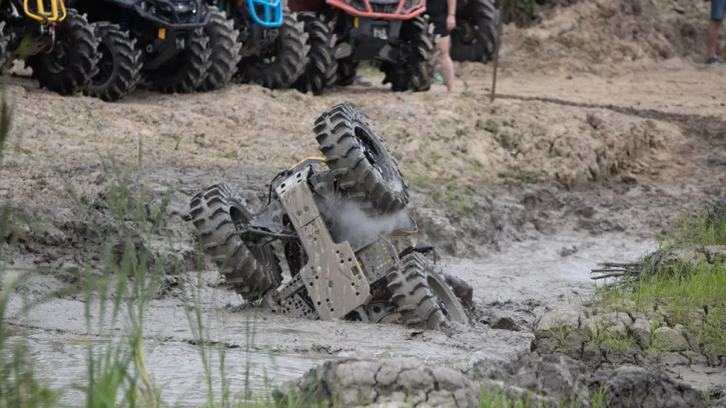 atv roll over in mud