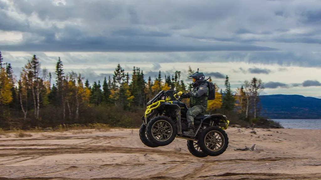 atv riding in sand