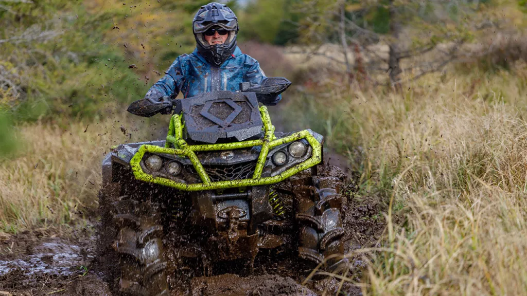 atv with mud tires