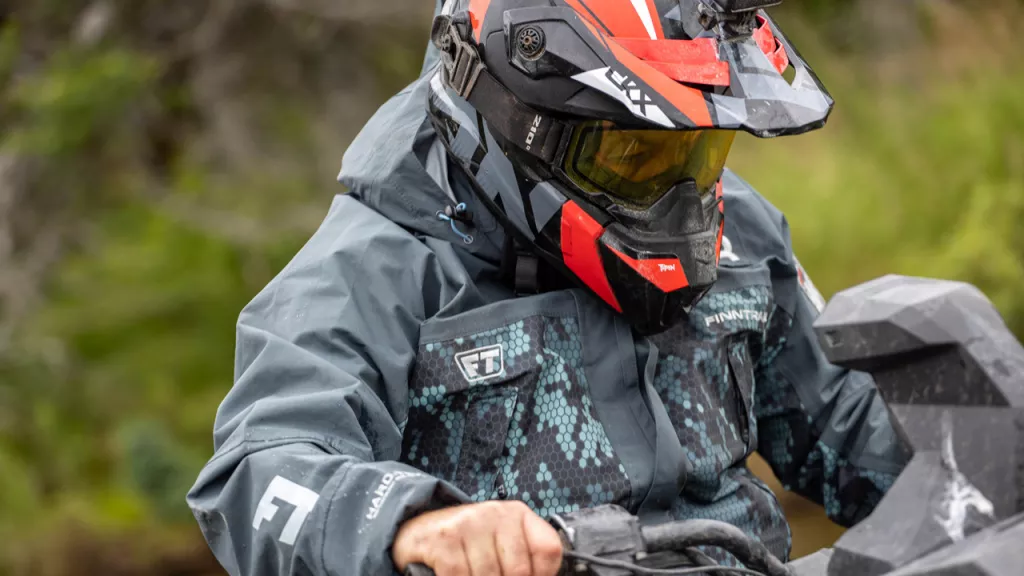 Atv helmet and store goggles