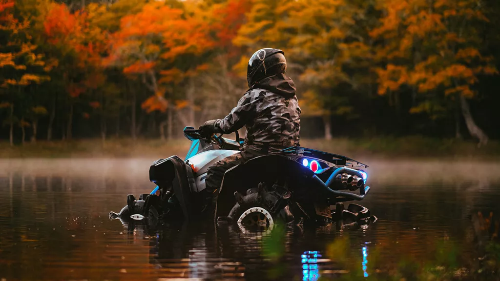 man in waders in fall waders in fall